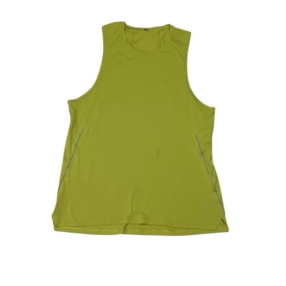 Lululemon Fast and Free Tank Sz Large Yellow Green - Picture 1 of 7